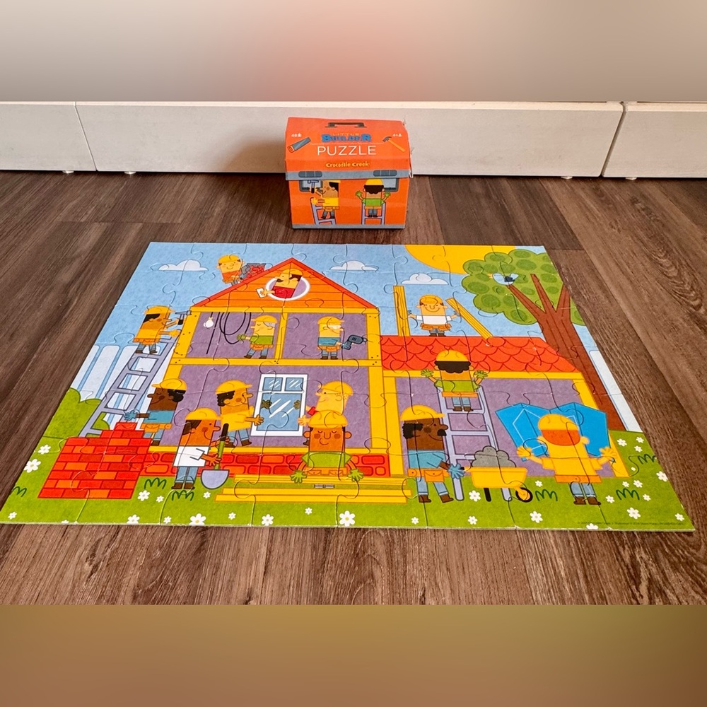 Colorful 48 Piece Construction Puzzle for Kids by crocodile creek